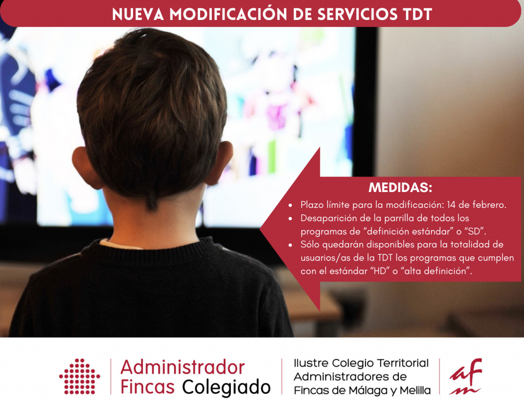 Futura modificación de servicios TDT (televisión digital terrestre). www.cafmalaga.com